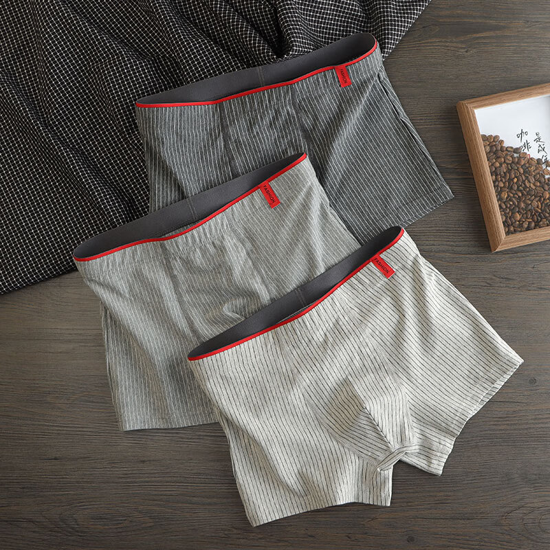 FitonTon男士内裤男抗菌平角裤中腰棉质男士四角短裤头3条装 XXL怎么看?