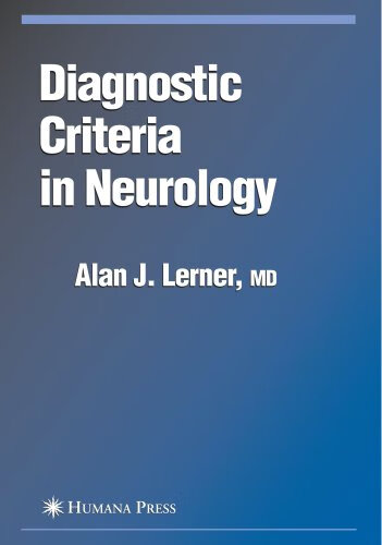 预订 diagnostic criteria in neurology