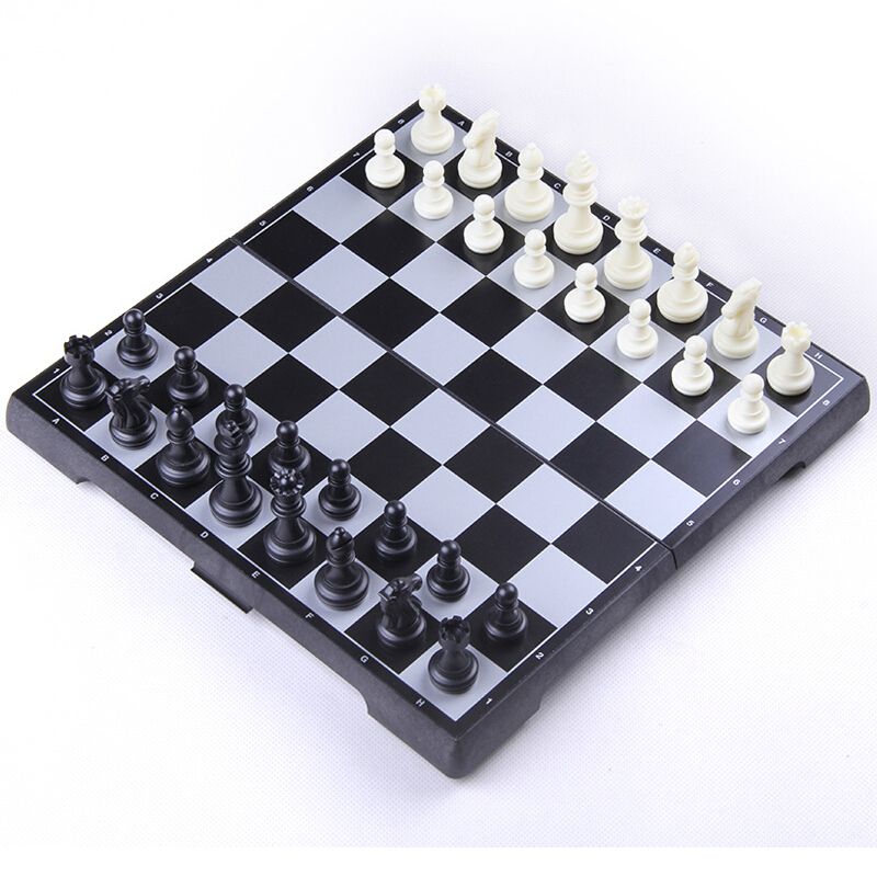 友邦（UB）国际象棋 磁性折叠圆角款棋盘 黑白象棋套装 入门教学培训 2620-C(中号)