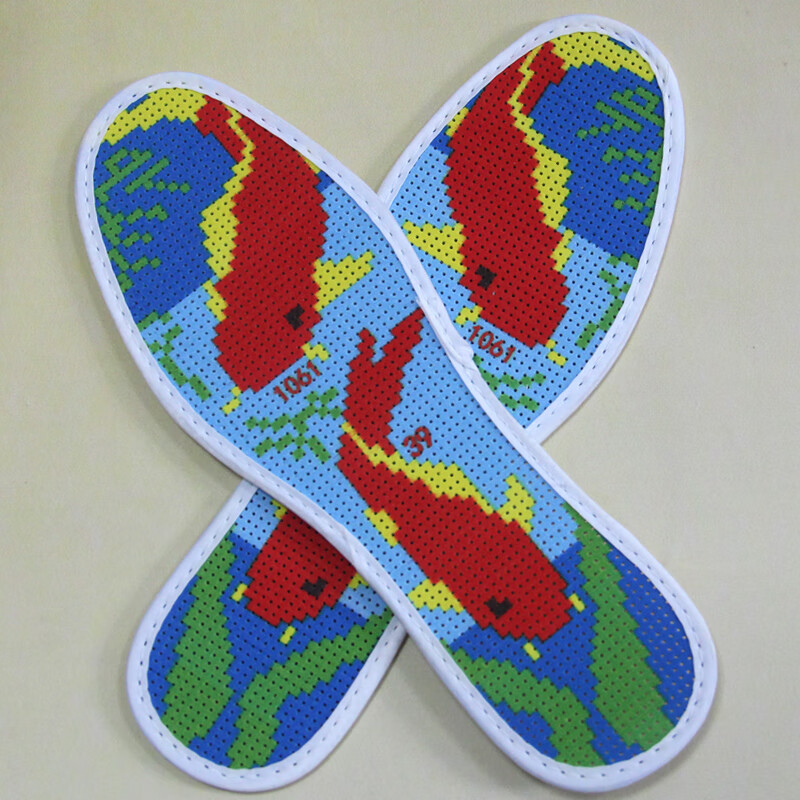 绣十字绣鞋垫新款男女绣花半成品刺绣结婚加厚透气绣鞋垫 a20年年有鱼