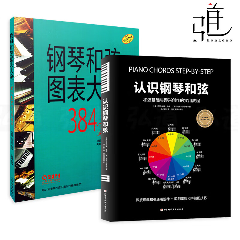 2册 钢琴和弦图表大全 认识钢琴和弦 384个钢琴和弦 大小调 和弦基础