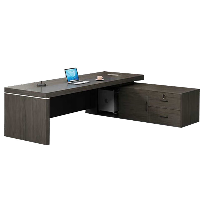 铭祖简约主管桌含侧柜不含椅子胡桃色240*160*75cm(张)