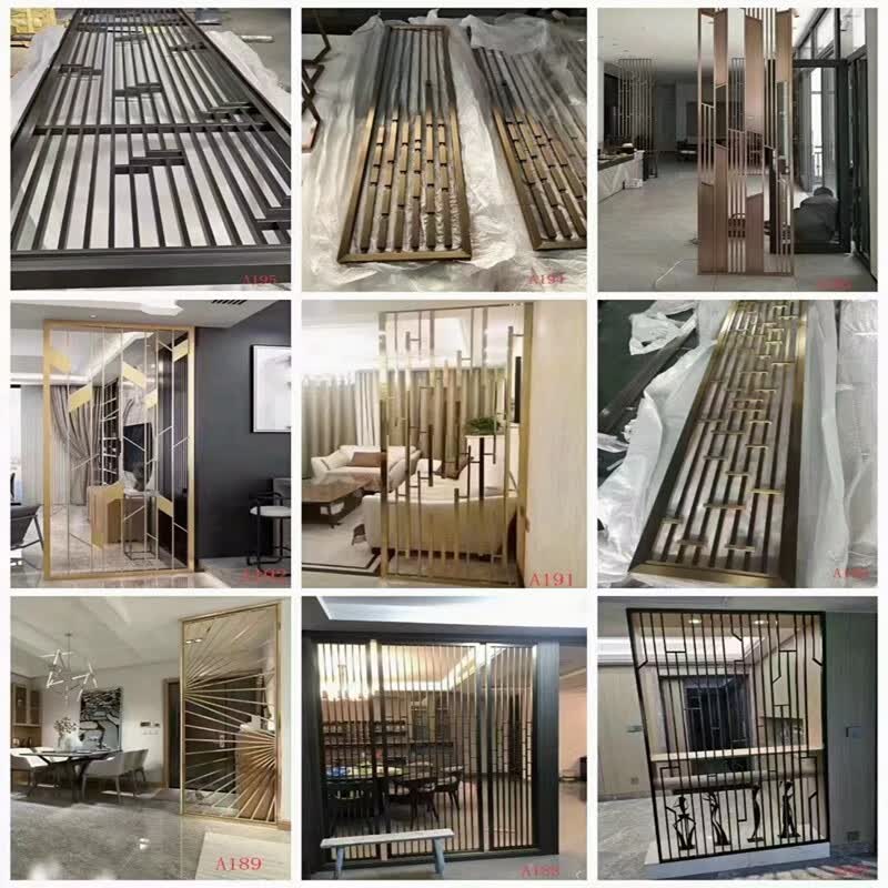 玫瑰金不锈钢屏风隔断玄关入户镂空激光花格装饰新中式铝板浮雕刻 橙色高性价比高么？