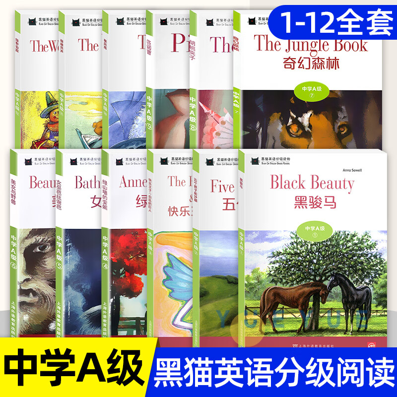 远大前程动物故事八十天环游五个孩子和 初一黑猫英语 中学a 1-12册