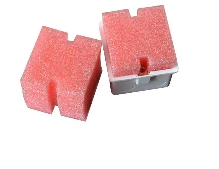 米硕(mishuo)pvc86型线盒填充泡沫预埋封堵头铁盒保护盖板开关暗盒 86