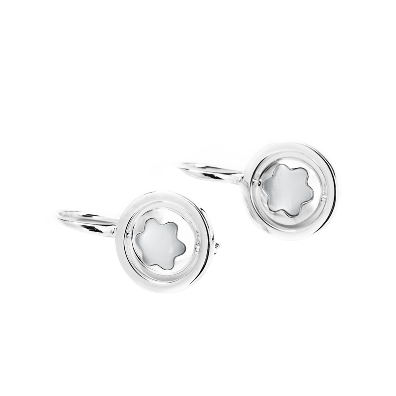 万宝龙银色耳环