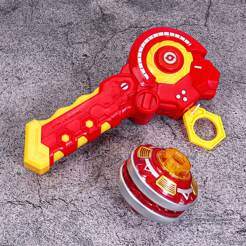 魔幻陀螺爆甲陀螺玩具合金拉线旋转叠加发光战陀飓风战魂儿童玩具 1