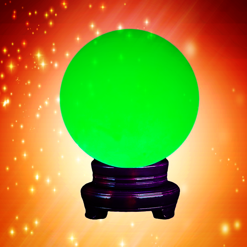 夜明珠夜光石汉白玉原石摆件发光石夜光珠萤石居家风水球 直径12厘米