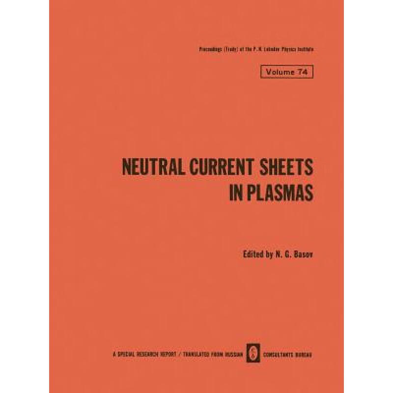 预订 Neutral Current Sheets in Plasmas