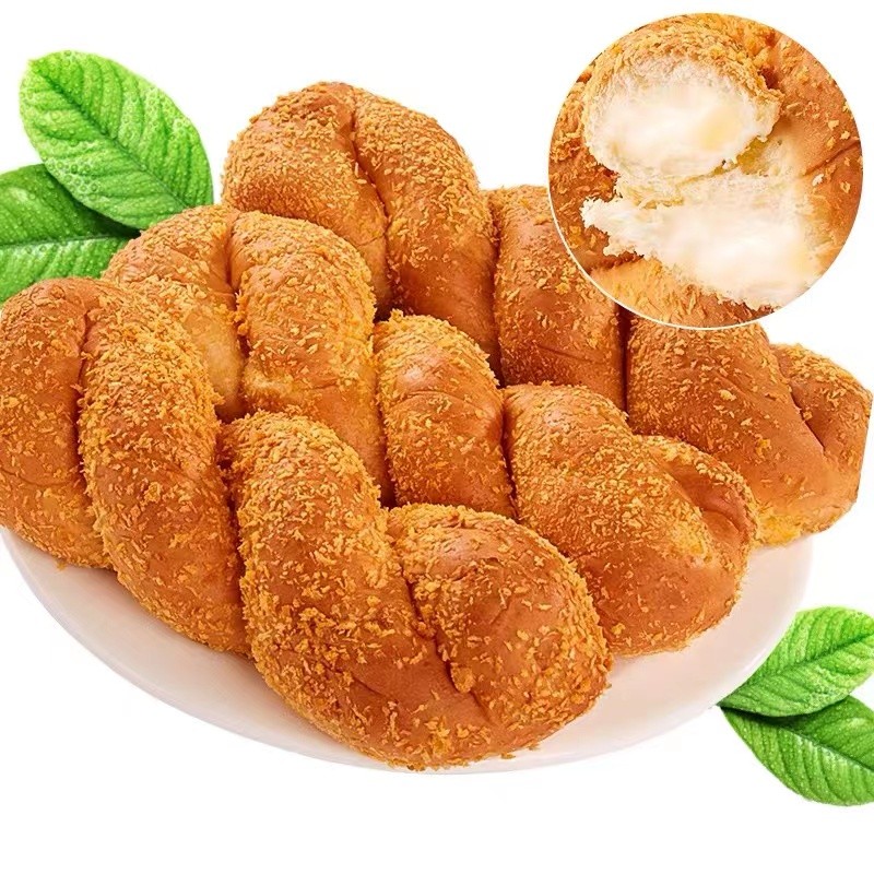 lism网红爆浆夹心大软麻花早餐手撕面包糕点豆沙馅夹心小吃 酸奶 豆沙