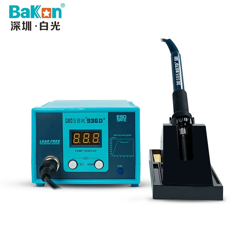 深圳白光(BAKON)SBK936D+电焊台可调温恒温电烙铁数显焊台自动休眠60W企业定制