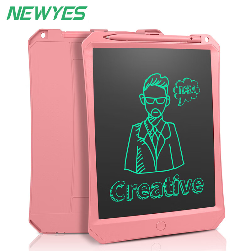 NEWYES 液晶手写板写字板小黑板 儿童电子画板彩色 10.5英寸-粉色款-单色屏