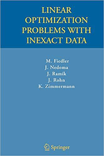 预订 linear optimization problems with inexact data