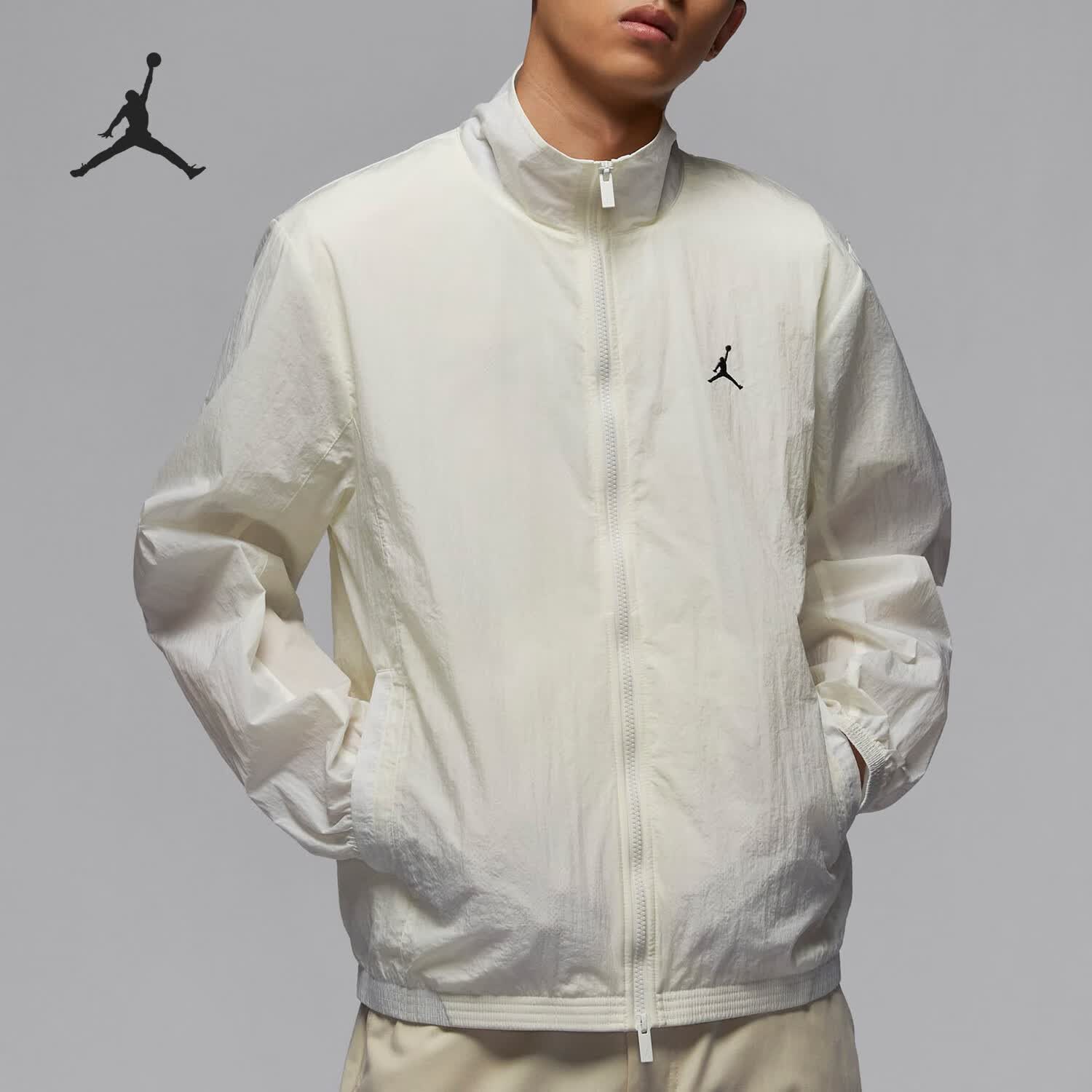 耐克（NIKE）/JORDAN男款休闲上衣夹克立领梭织训练运动外套 FV7300-133 M