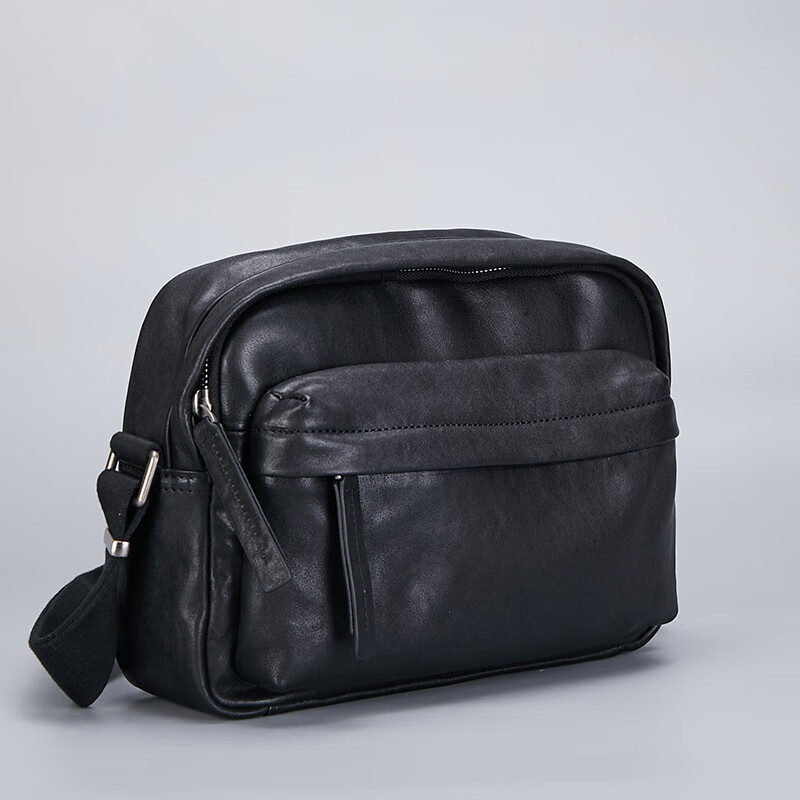 popck高级感男士单肩包男包头层牛皮斜挎包商务休闲邮差包简约手拿包