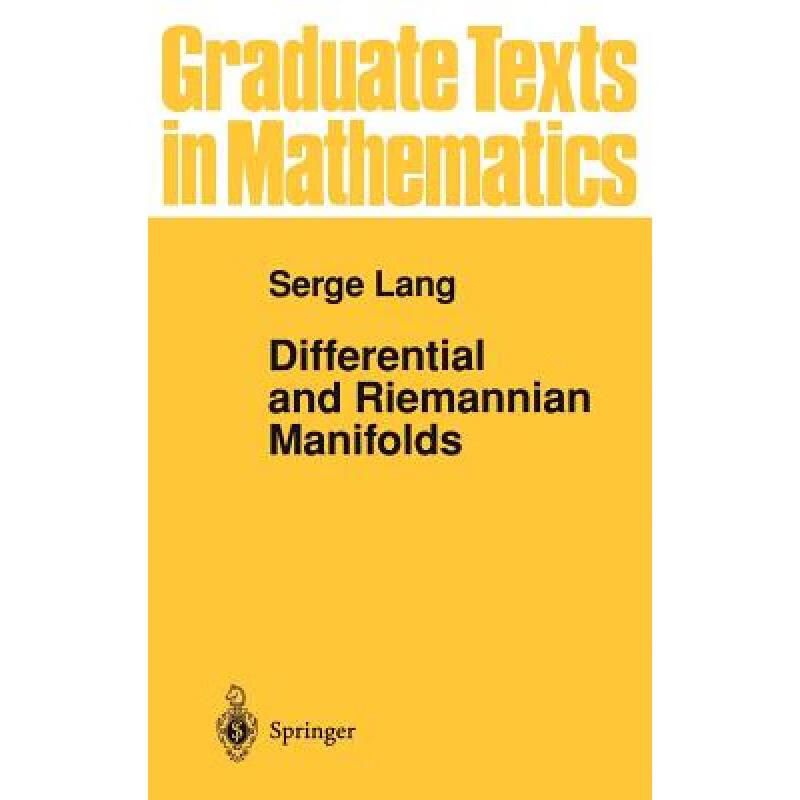 预订 Differential and Riemannian Manifolds