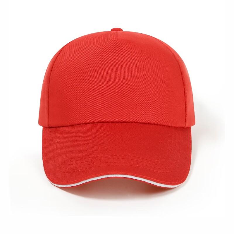 印哈顿 餐饮服务员帽子 铁扣帽-红色 均码