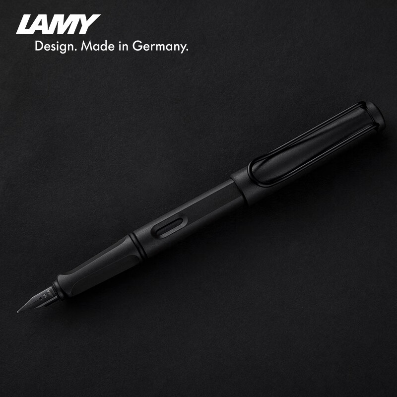 凌美(lamy)钢笔 狩猎系列磨砂黑色墨水笔 ef笔尖-0.5mm-私人定制刻字