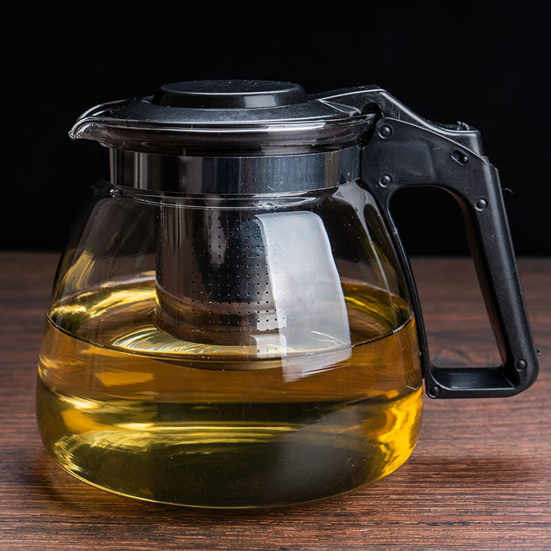 1000ML茶壶 玻璃耐水高温泡茶壶单壶大容量茶具壶水壶套装 1000ML单只泡茶壶