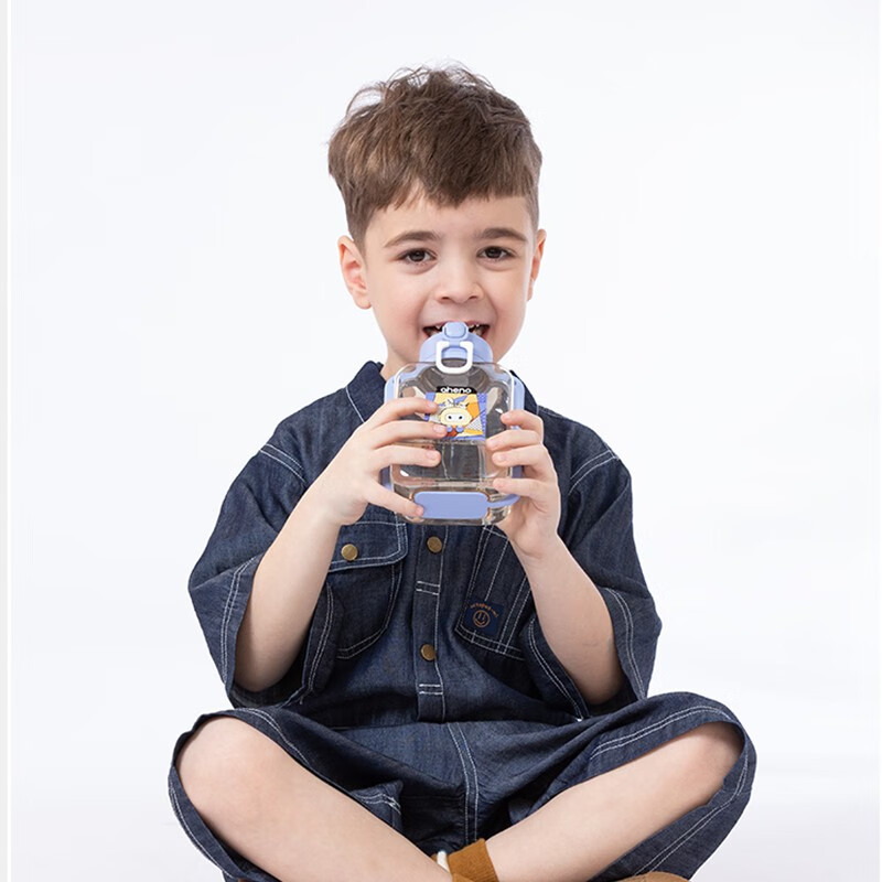 恩尼诺(aneno)儿童水杯PPSU防摔吸管杯宝宝重力球水杯幼儿园小学喝水杯 A212诺可杯 500ml 托米橙