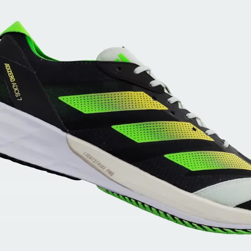 adidas阿迪达斯 adizero adios 7舒适透气 缓震防滑男士跑步鞋 core