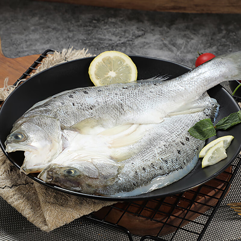 鲜唯速 珠海特产三去白蕉海鲈鱼600~700g 活鱼鲜冻 烧烤食材 生鲜