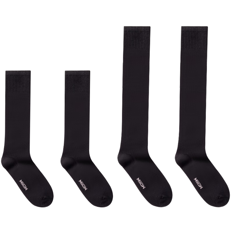 猫人（MiiOW）袜子女春秋女士袜子高筒长袜女羊毛袜加厚保暖JK大腿袜小腿袜