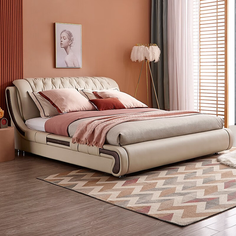 全友真皮双人床