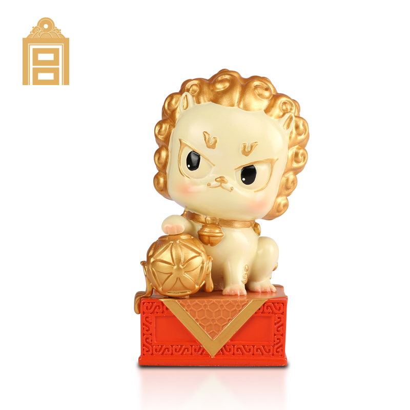 文创 故宫狮子创意摆件 紫禁城600年 生日礼物 博物院文创 金色威武狮