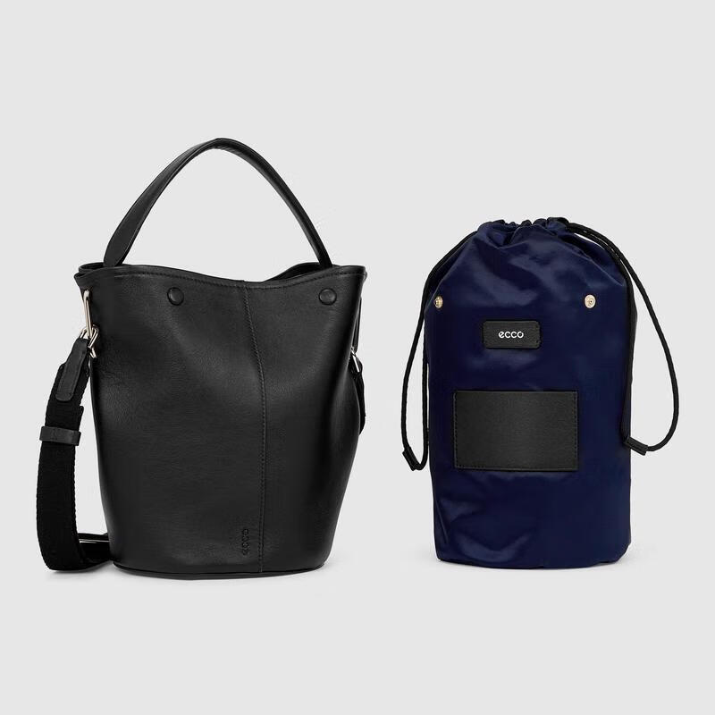 爱步(ecco)时尚斜挎包男女简约百搭北欧简约单肩包 black one-size