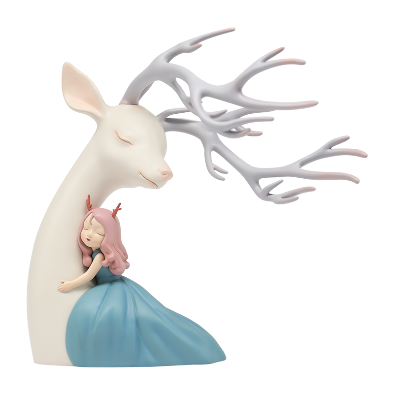 可米生活kemelife白夜童话祥鹿依赖mini版家居办公室桌面摆件艺术品