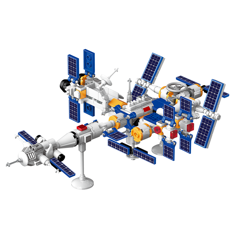 哲高积木拼装中国航天火箭太空宇航员六一儿童模型玩具男孩生日礼物 火星探测器+月球着陆器(2盒)