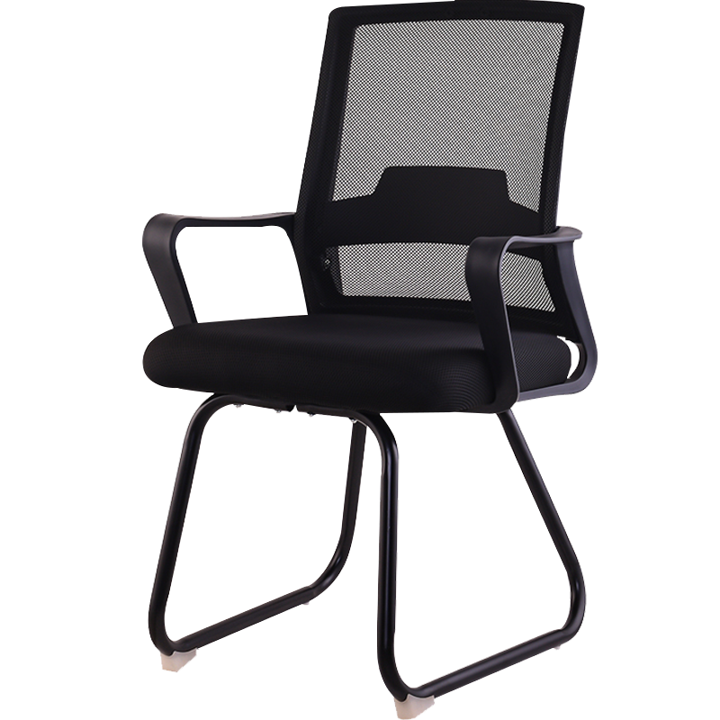 奥伦福特 电脑椅 办公椅 职员网椅转椅会议椅弓形椅子家用电脑椅子休闲椅 108黑色弓形 电脑椅