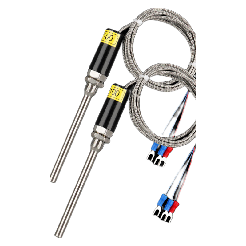 創(chuàng)紀美探針式探頭熱電偶PT100鉑熱電阻K型E型不銹鋼測溫探頭M12螺紋 K型/探桿長200mm