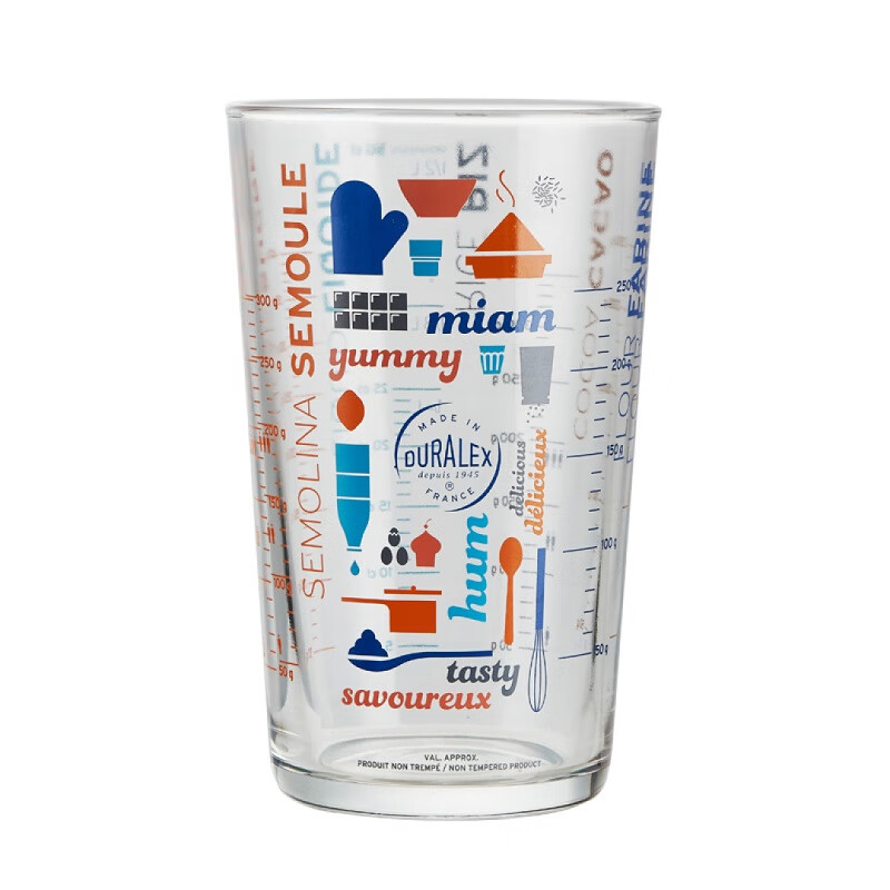 拓进德国进口品质钢化玻璃杯法国进口多莱斯透明量560彩色牛奶饮料带