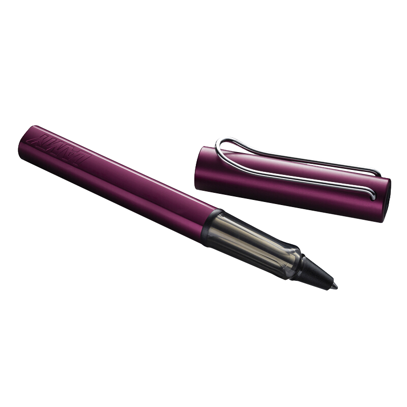 德国进口 凌美(LAMY)宝珠笔签字笔 Al-star恒星系列紫红色 金属铝笔杆材质 黑色笔芯圆珠笔0.7mm