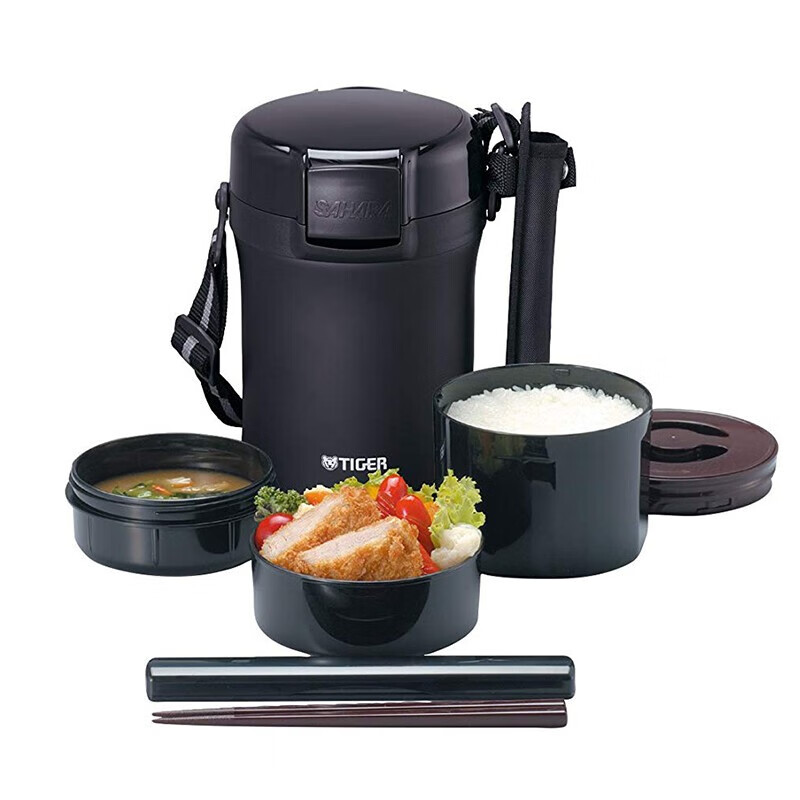 虎牌(tiger)日本保温饭盒4层大容量便当盒可微波3层不锈钢便携饭盒 3