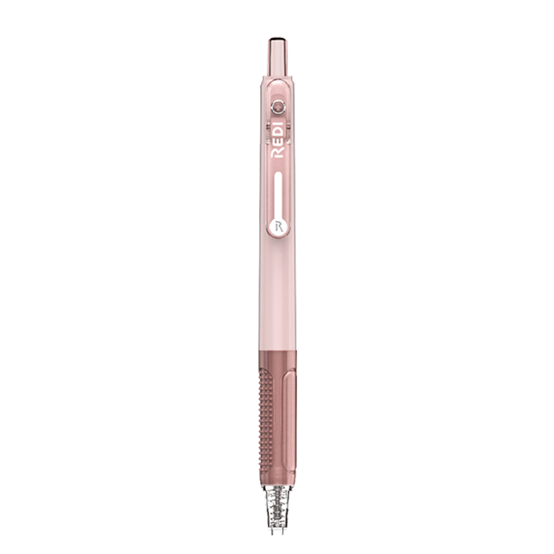 乐普升（LPS）乐维中性笔按动笔直液式速干签字笔665考试刷题笔学生笔芯0.5黑色大容量办公用品芍药粉