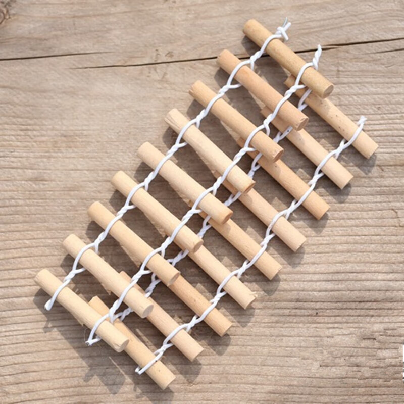 晗畅迷你圆木栅栏 木质篱笆苔藓微景观水陆缸素材 多肉装饰纯手工摆件