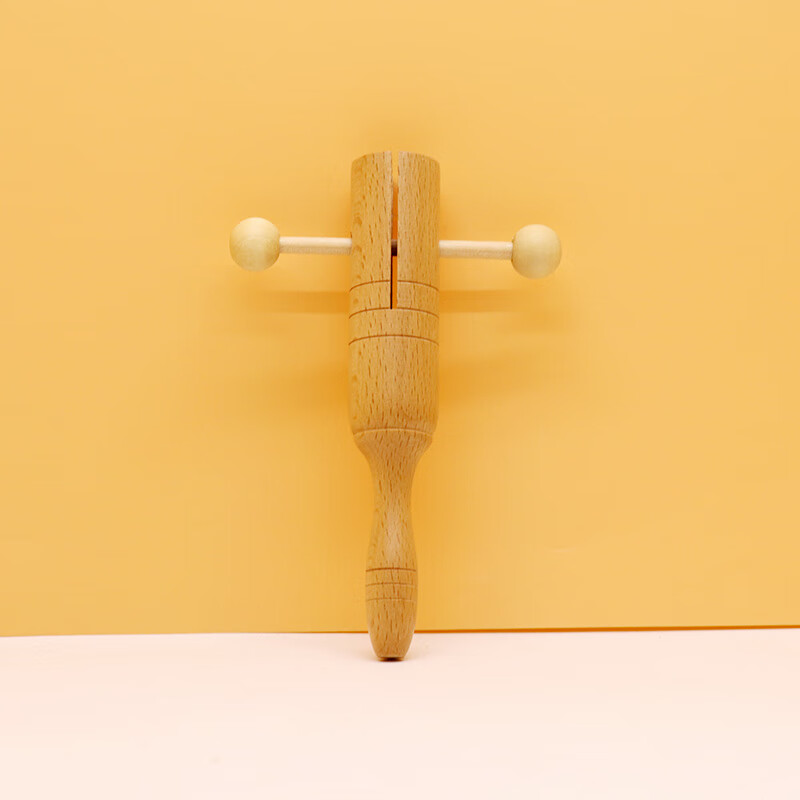 乐器自响筒儿童手摇双响筒木质单音筒学生打击乐器幼儿玩具 自响筒