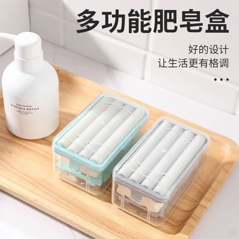 佑宸多功能肥皂盒免手搓轻奢洗衣香皂盒滚轮式肥皂起泡器沥水收纳盒  轻奢蓝高性价比高么？