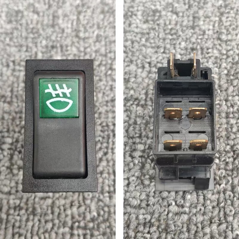 蔻均缕适用于140-2改装淋水大灯翘板开关雾灯双闪大灯转向灯开关货车