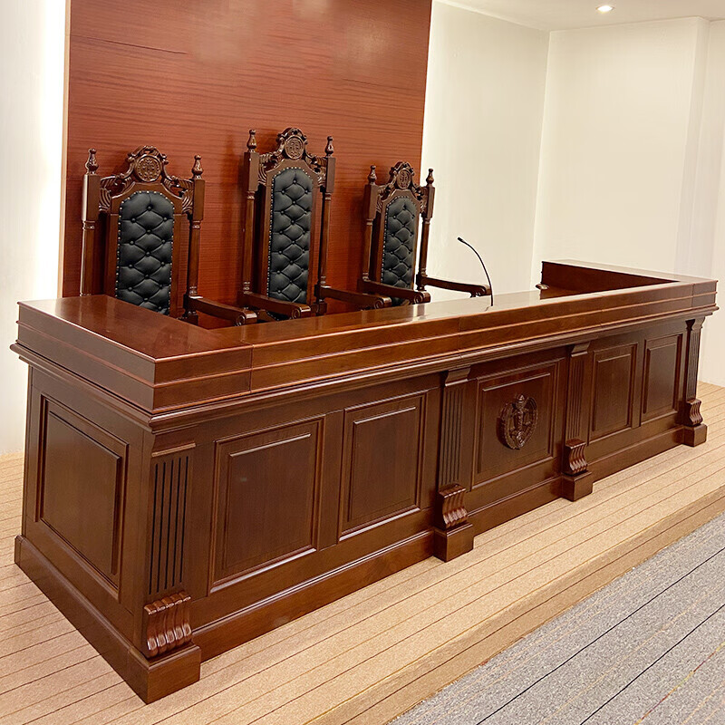 巧约法官桌陪审台审判桌法庭专用桌椅学校律师模拟法院家具法官台