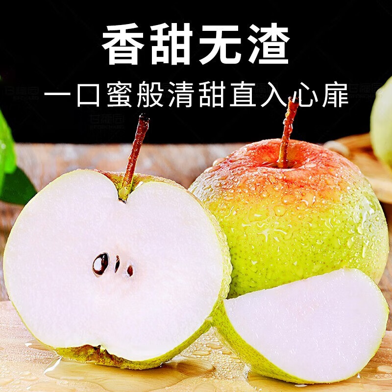 宋玉今苹果梨冻梨当季水果礼盒大果皮薄多汁延边龙井特产水果梨现摘现发 苹果梨大果12果8斤左右*1盒