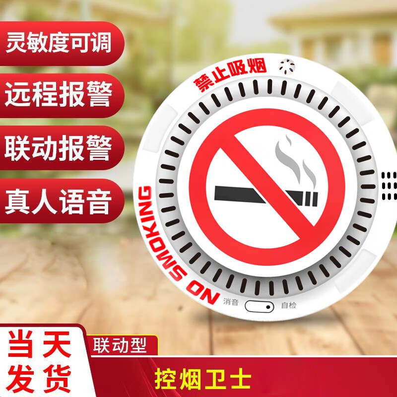 立可安智能控烟卫士禁止吸烟报警器烟雾抽烟检测仪卫生间厕所禁烟报警器 4G版/吸烟报警器（带备用电池）