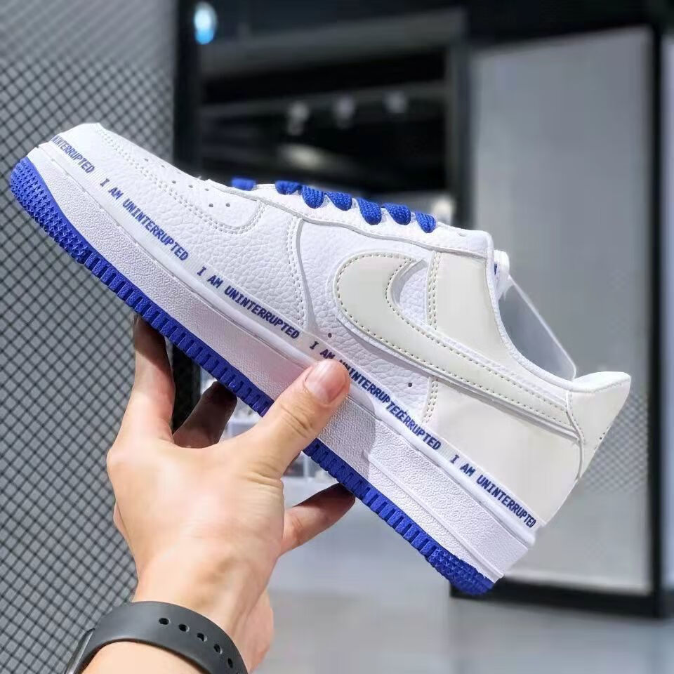 【莆田纯原】air af1 x uninterrupted空军一号白蓝马克笔詹姆斯同款