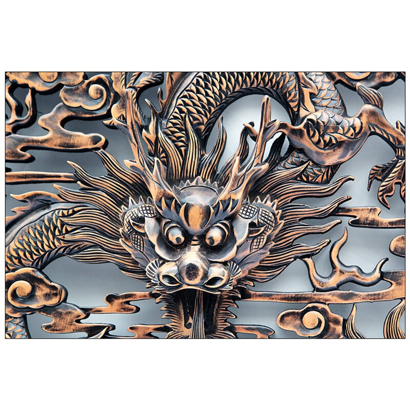 随喜木雕东阳木雕刻工艺品客厅墙壁挂件中式家居装饰风水圆形龙80