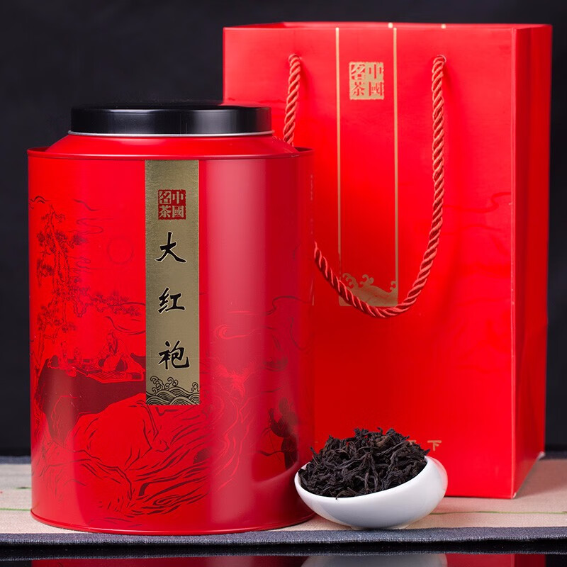 大红袍茶叶500g浓香型散装罐装礼盒武夷岩茶乌龙茶茶叶肉桂茶