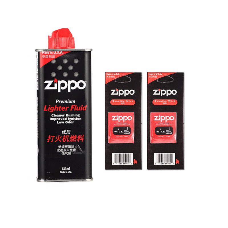 zippozippo专用配件133小油棉芯 1小油 2棉芯
