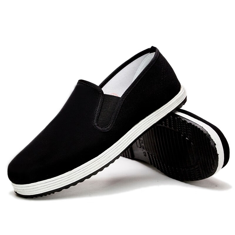 千层底透气防滑中老年休闲爸爸一脚蹬开车鞋 千层底布鞋=运动鞋码 38